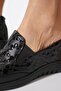 Futres Printed Moccasin Genuine Leather Women's Shoes Black Patent Leather - 4