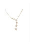 Steel Silver Silver Color Zircon Stone Shooting Star Necklace - 2