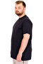 Mode XL Large Size Men's T-Shirt Crew Neck Dore U25034 Navy Blue - 2