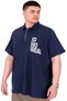 Fashion XL Big Size Men's T-Shirt Polo Neck Real U25309 Indigo - 4