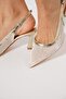 Promise Stone Open Back Women's Heeled Shoes Tan Satin - 4