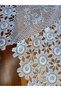 Handcrafted Tıg Lace Fiskos Tablecloth, Hand Knitted Fis Kos Coffee Table Cover 100 cm - 5