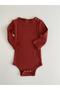 Red Brown Corded Modal Long Sleeve Body - 2