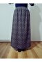Winter Elastic Waist Patterned Combed Cotton Fabric Maxi Length Mother Skirt, Prayer Skirt Size 36-48 - 3