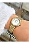 Steel Band Steel Case 5 Atm Water Resistant Gold Color Women Wristwatch 2528Mr - 2
