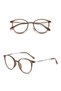 Oval Round 50 Ekartman Metal Transparent Women Men Unisex Blue Light Protection Screen Glasses Eyewear - 2