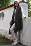 Italian Green Shawl Collar Sleeveless Pocket Casual Boucle Woven Vest 90 65 - 6