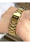 Steel Band Steel Case 5 Atm Water Resistant Gold-Green Color Women Wristwatch 2476Mr - 4