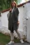 Italian Green Shawl Collar Sleeveless Pocket Casual Boucle Woven Vest 90 65 - 5