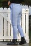 Italian Light Blue Casual Woven Trousers with Pockets, Side Stripes, Elastic Waist and Tie-Up Waist 98 62 - 6