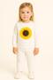 Girl's Black Sunflower Patterned Sweatshirt Set 3 4 5 6 7 8 9 10 11 12 Years Old - 2