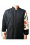 Chef Jacket Patterned Unisex Snap Fastener Long Sleeve Chef Cook Kitchen Jacket Candy Patterned