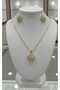 Women's Steel Zircon Stone Necklace Earring Set - 2