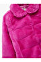 Long Sleeve Peter Pan collar Faux Fur Coat - 3