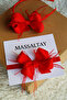Red Mother Bow Feather Crown and Baby Bandana Set - Stylish and Coordinated Accessory Set - 2