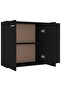 Sideboard Black 105x30x75 cm Engineered Wood - 4