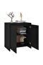 Sideboard Black 70x41x75 cm Engineered Wood - 4