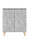 Sideboard&Solid Wood Legs Concrete Grey 60x35x70 cm Engineered Wood - 4