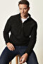 Unisex Black-Khaki-Navy Blue 3-Pack Standard Fit Bato Collar Cold-Proof Sweatshirt Fleece - 4