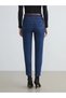 Lcw Jeans Indigo Mom Fit Women's Jean Trousers with Belt - 4