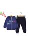 Atabay 217-10-25 Men's Tracksuit Set with Hood Enjoy Smile Printed Zippered 1/4 Age