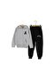 Atabay 280-10-25 Men's Tracksuit Set with Hood, Pockets, Printed, Zippered, 2 Straps, Age 3/7