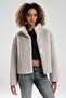 Women's Faux Fur Snap Closure Design Coat - 2