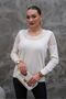 Women's Collar and Shoulder Lace Long Sleeve Wool Sweater