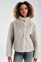 Women's Faux Fur Snap Closure Design Coat