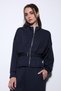 Navy Blue Waist Belted Wide Leg Pants Suit - 7