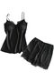 Pajamas Set Satin Cami Top & Shorts One Size Y109