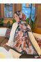 Patterned Cotton Soft Shawl Soon Series Army Green Orange Ps109 - 5