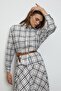 Plaid Skirt Suit White - 8
