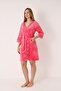 Soft Cotton Bamboo Women's Dressing Gown Bathrobe Home Wear / Candy Pink 3477 - 4