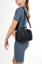 Women's Long Strap Zippered Hand and Shoulder Bag - Black - 3
