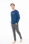 18928 Crew Neck Banded Hem Home Wear Tracksuit Set - 4