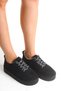 Elena Vellini Black Thick Sole Lace-Up Suede Orthopedic Daily Women's Sports Shoes - 7