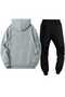 Men's Asian Dragon Printed Hooded Tracksuit Set - 2