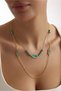 Steel 22K Double Turquoise Necklace 45 cm |   Gold Color Non Tarnish Jewelry Women Steel Necklace - 4