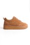 Elena Vellini Tan Thick Sole Lace-Up Suede Orthopedic Daily Women's Sports Shoes - 4
