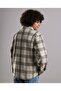 Plaid Shacket with Shirt Collar and Long Sleeves - 4
