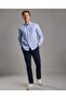 Striped Shirt with Classic Collar and Long Sleeves - 2