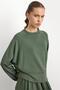 Crew Neck Knitted Sweat Skirt Set Khaki 9386-Tk - 5