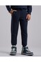 Navy Blue Boy's Printed Hooded Sweatsuit Set - 5