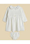 Embroidered Knitted Fit and Flare Dress with Brief