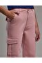 Solid Cargo Pants with Button Closure - 4