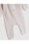 Pink Girl's Appliqued Collared Sleepsuit - 4