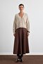 Gold Buttoned Knitwear Cardigan Stone - 4