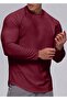 Men's Running Sports Raglan Oval Cut Long Sleeve Cotton Combed T-Shirt - 2