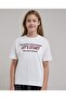 Typograpghy Print T-Shirt with Crew Neck and Short Sleeves